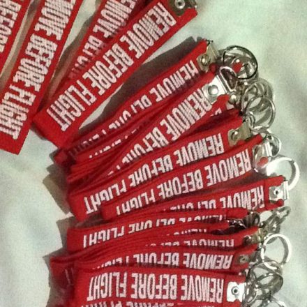 Keychain Remove Before Flight Red